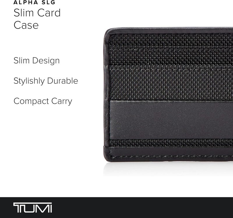 Tumi - Alpha Slim Card Case - Slim Billfold Wallet for Travel - Slip Pocket Wallet - Small Wallet - 2.8" X 4.1" X 0.2" - Black - Image 2